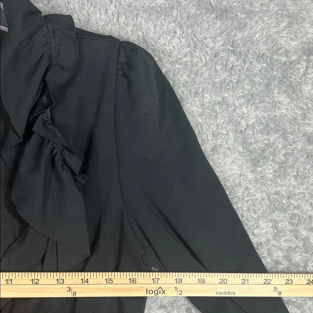 Cartonnier Black Ruffled Suit Jacket - Picture 8 of 11